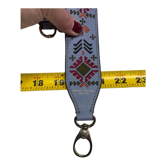 Henri Bendel Guitar Strap Country Blue Aztec Rare EUC - Picture 6 of 6